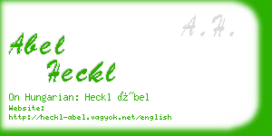 abel heckl business card